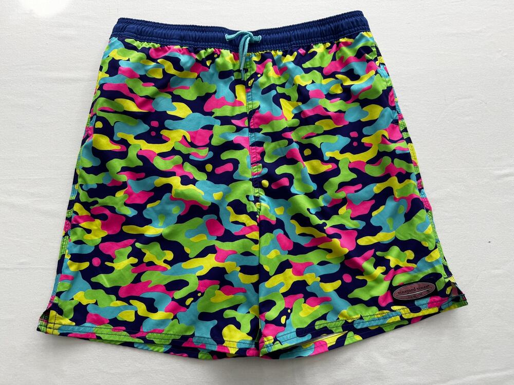 Vineyard Vines Boys XL (Size 18) Multicolor Camo Swim Trunks Board Shorts
